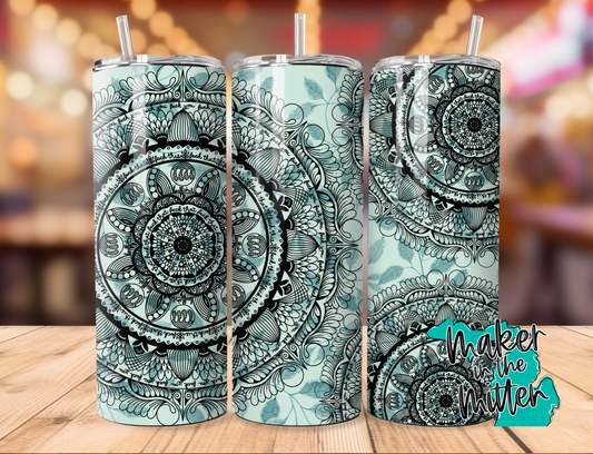 Cuss Words Mandala 250z Duo Lid Skinny Tumbler